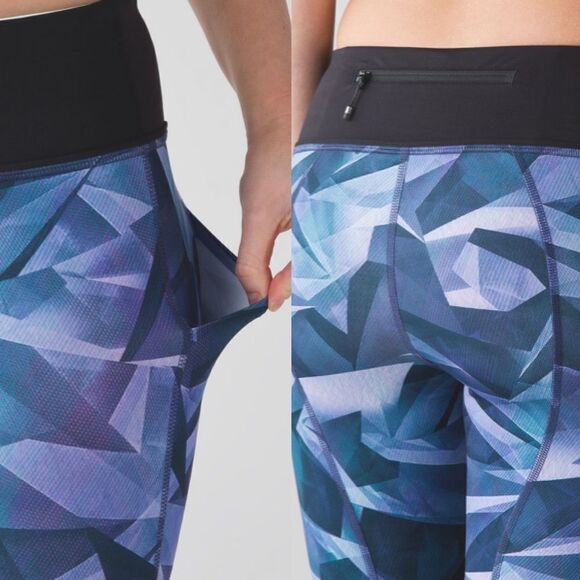Lululemon Pace Rival Crop Pretty Prism Multi / Black - Picture 6 of 12